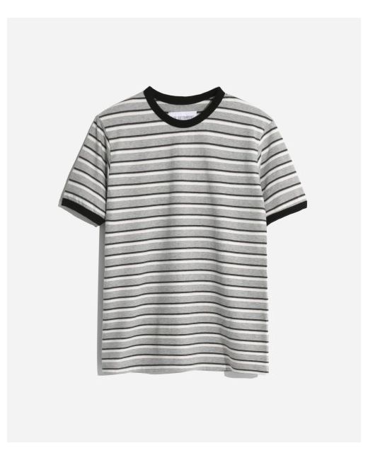 birthdaysuit Stripe Ringer T-Shirt Grey
