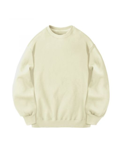 likethemost Soft overfit sweatshirt cream M00023