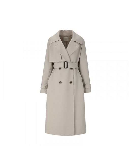 visitinnewyork Poly belted double trench coat VZ3BB94