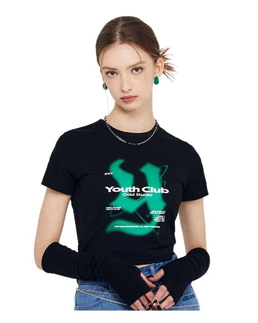 oddstudio Y Logo Cropped T-Shirt