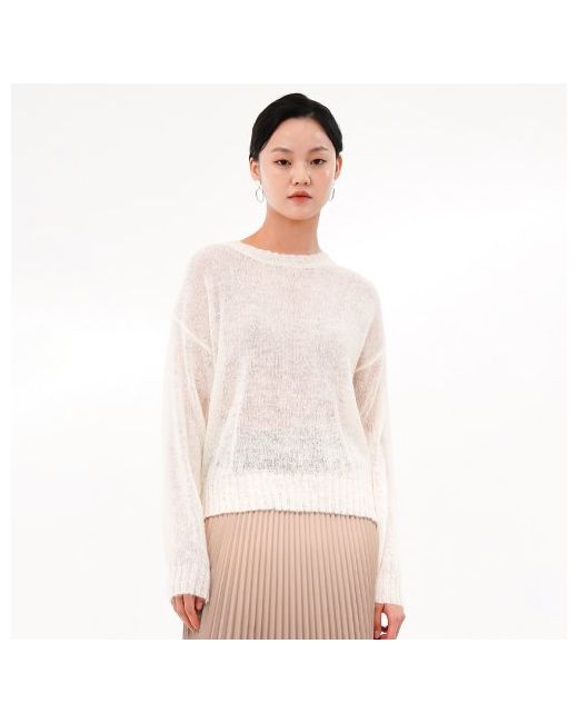 acud Round neck Rough Knit Ivory