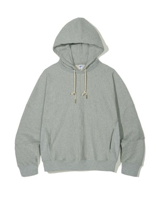 partimento Layered Structure Hoodie Light Melange