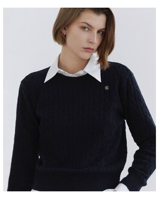 ihr Cable Pullover Knit Navy