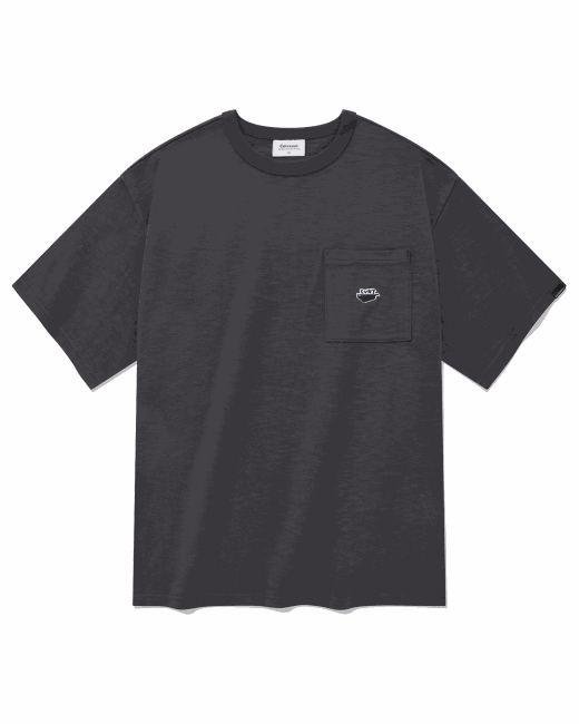 covernat Whale Logo Slub T-Shirt Charcoal