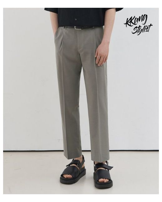 drawfit Draw Fit X Kang Stylist One-tuck Banding Cool Linen Tapered Slacks L.