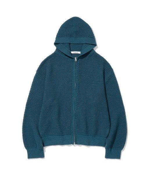 knitted Punching 2-way hoodie zip-up CLASSIC