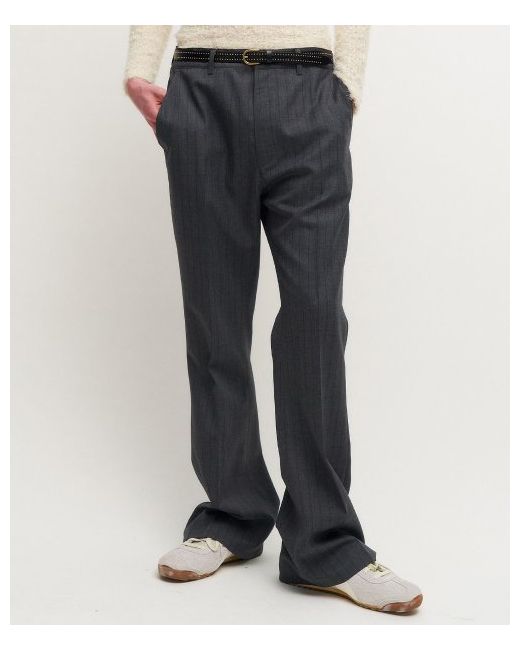 fromarles Striped bootcut wool trousers