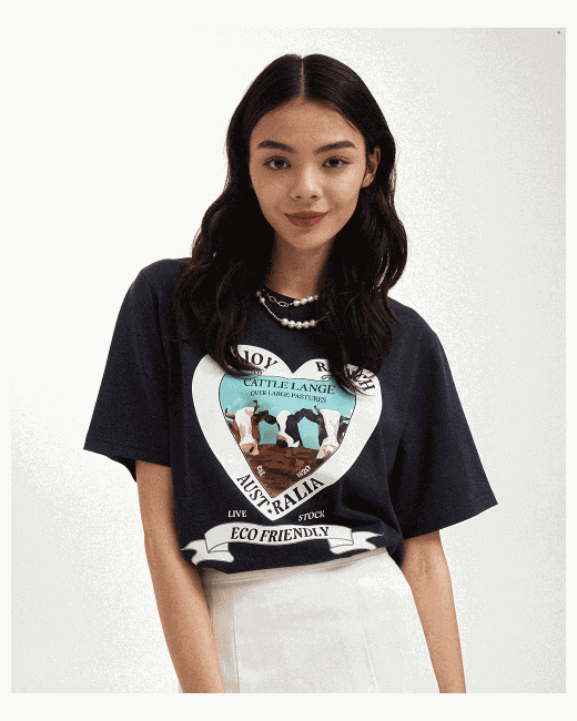 2365 Heart T-Shirt Navy