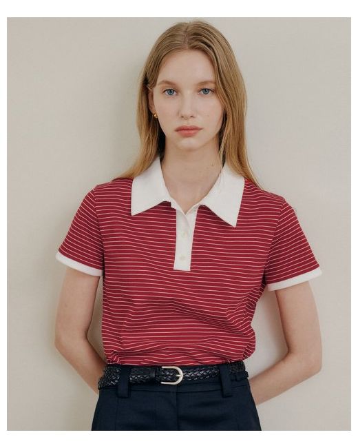 lookast Ann Stripe Collar T-Shirt