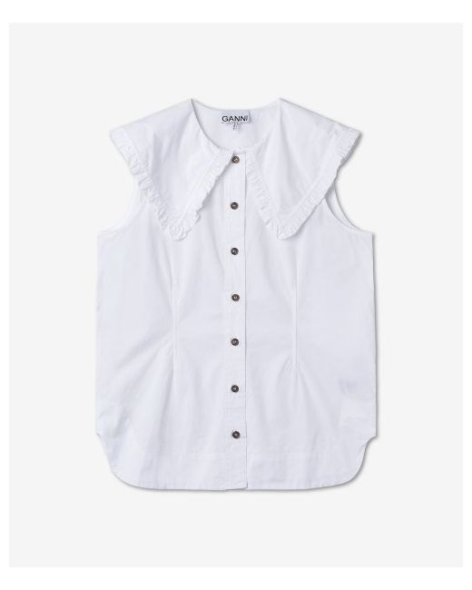 Ganni Wide Collar Sleeveless Shirt F4715151