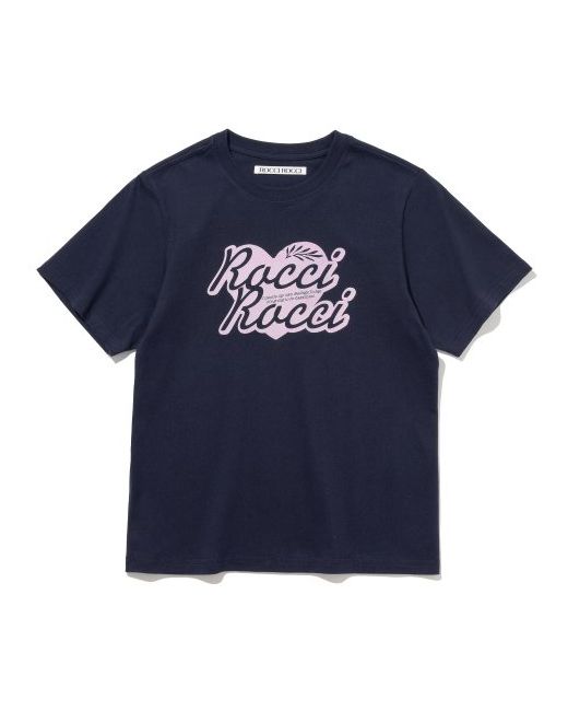 roccirocci Heart RR Tight fit T-shirt NAVY