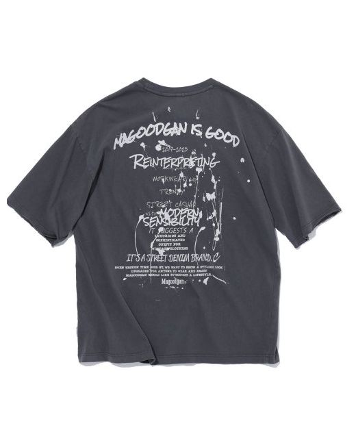 magoodgan Swagver 3537 Pigment Overfit Dark Short Sleeve T-shirt