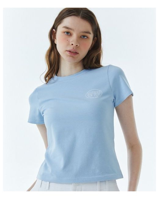 raverous Shape Logo Slim Span T-Shirt Sky