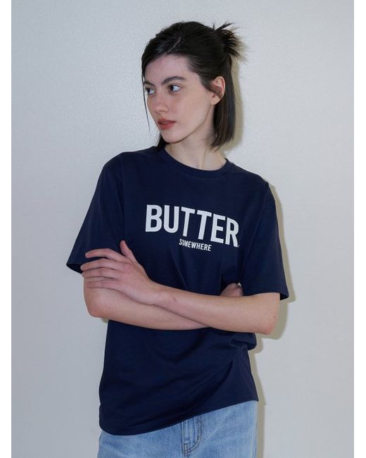 somewherebutter butter top regular fit navy