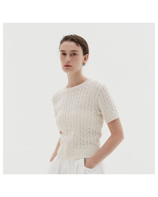 oder Cable Half Pullover Ivory
