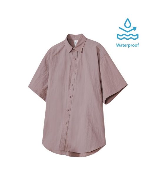 ironypornowhiteline 86-IRO285 Waterproof Windbreaker Short Sleeve Shirt Deep