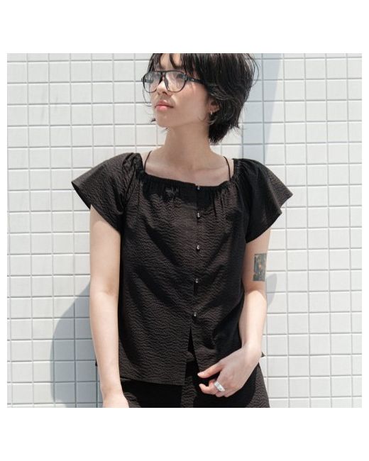 philocaly Two-way crop blouse