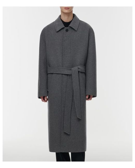 musinsastandard Wool blend maxi balmacan robe coat medium