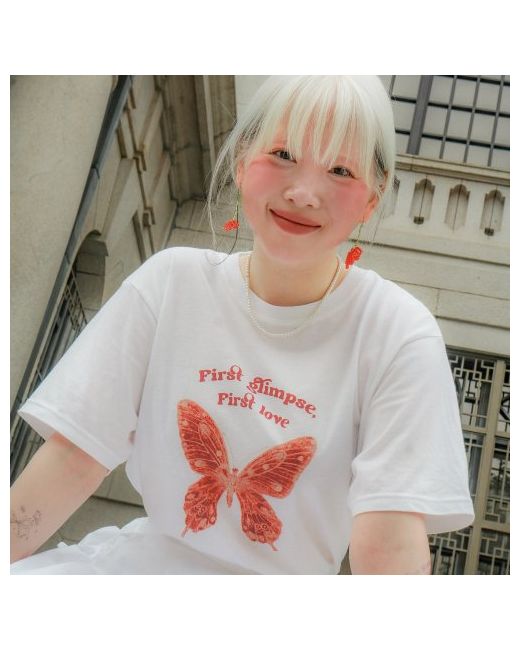 mimimonde Butterfly Slogan T-Shirt
