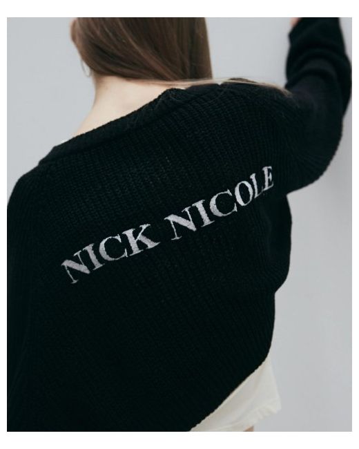 nicknicole Nicole Bolero Logo Cardiganblack