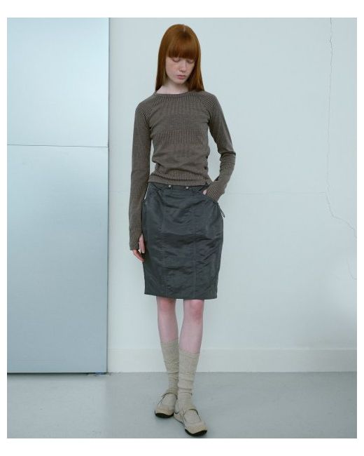 typeservice Shining Pocket Skirt Charcoal
