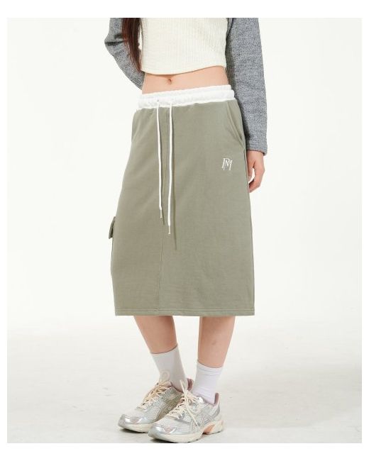 piecemaker Official Cargo Midi Skirt Olive