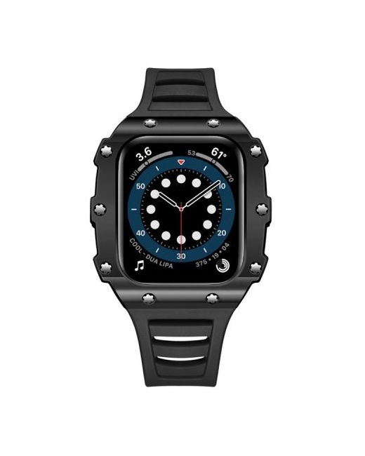 valentinorudy VRA21045-02CBK Apple Watch compatible strap full cover integrated silicone band 8 7 6 SE 5 4