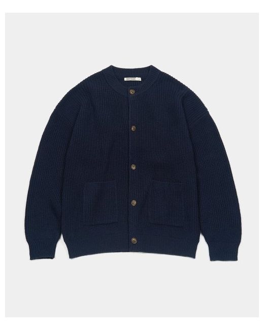 excontainer EXC oversized wool knit cardigan NAVY
