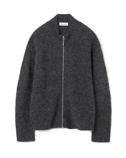 millo Hairy knit jacket Charcoal