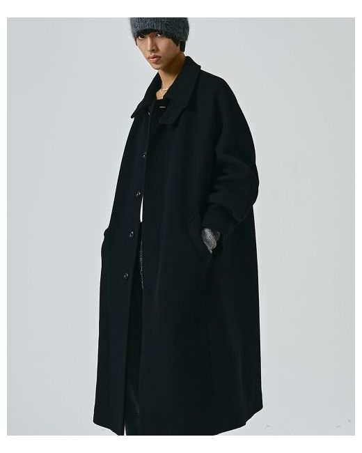 noirer Overfit cashmere balmacan coat