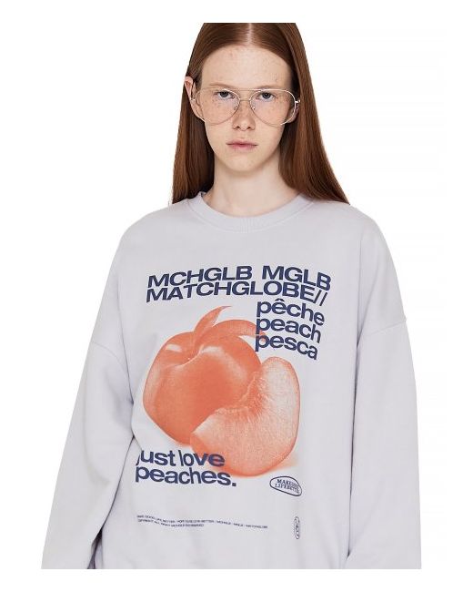 matchglobe Peach sweatshirt light gray