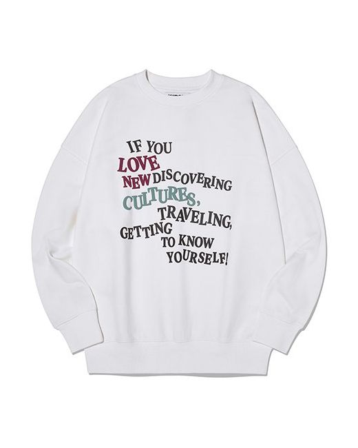 kirsh Love New Cultures Wording Sweatshirt