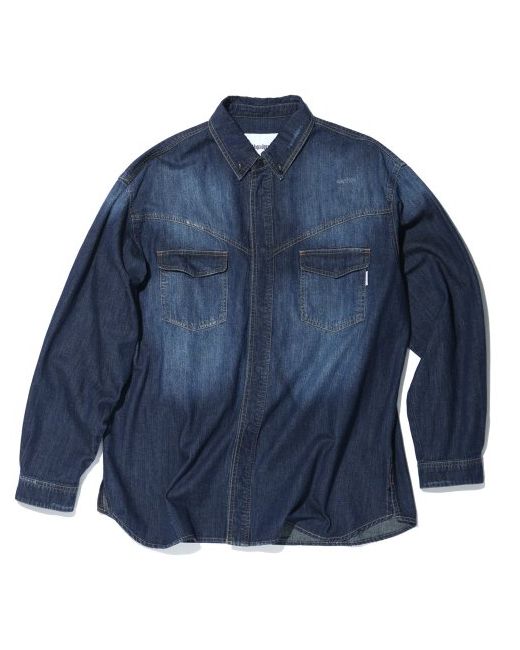 magoodgan Raver 2107 Vintage Denim Overfit Dark Indigo Shirt