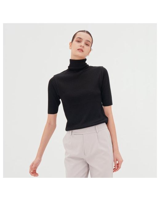acud Turtle Neck Ribbed KnitBlack