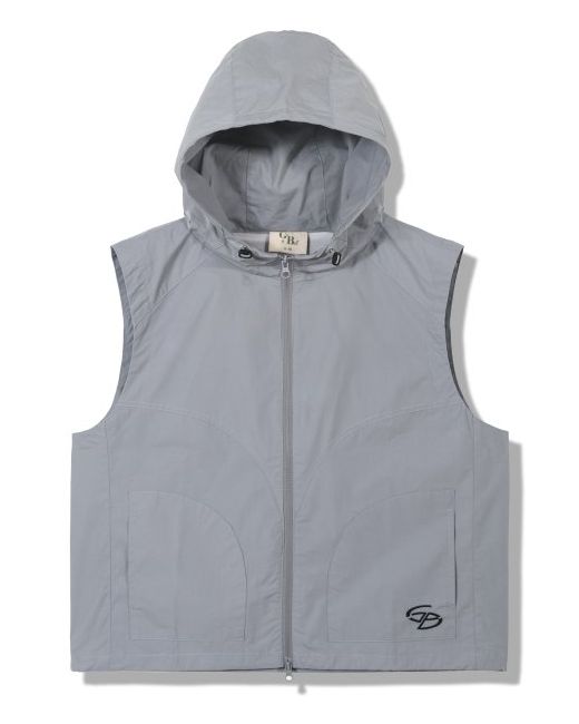 gubin Hooded pattern point vest