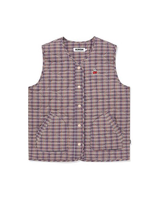 kirsh Cherry basic quilted vest check