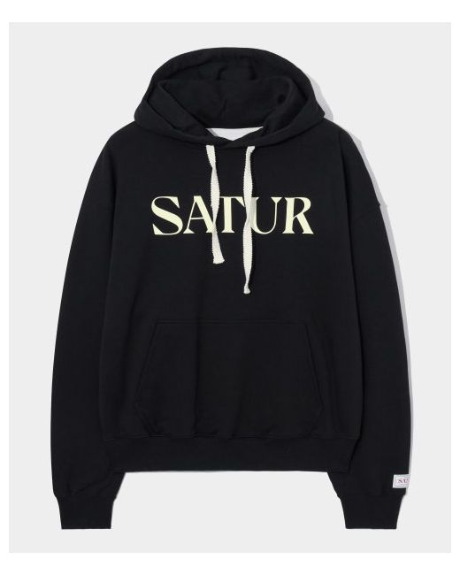 satur Classic Letter Logo Hooded Sweatshirt