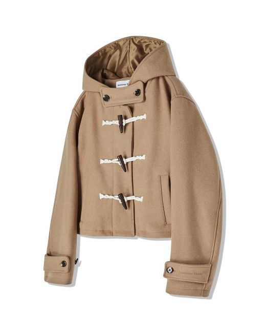 awesomestudio Cropped hooded duffel coat