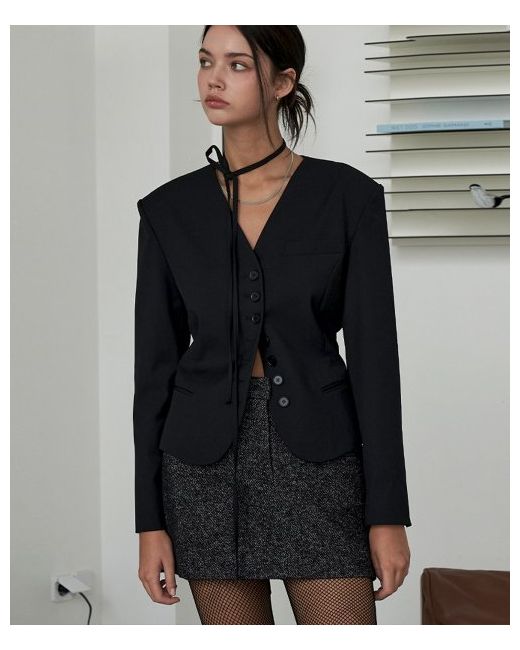 sigreat buttoned lace-up jacket
