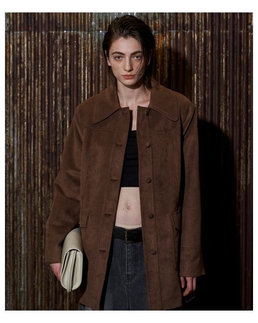 fromwhere Belted Suede Jacket