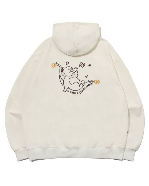 compagno Scent Embroidered Hoodie Cream