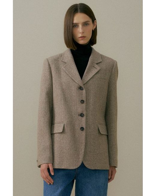 thepenny Wool Herringbone Jacket
