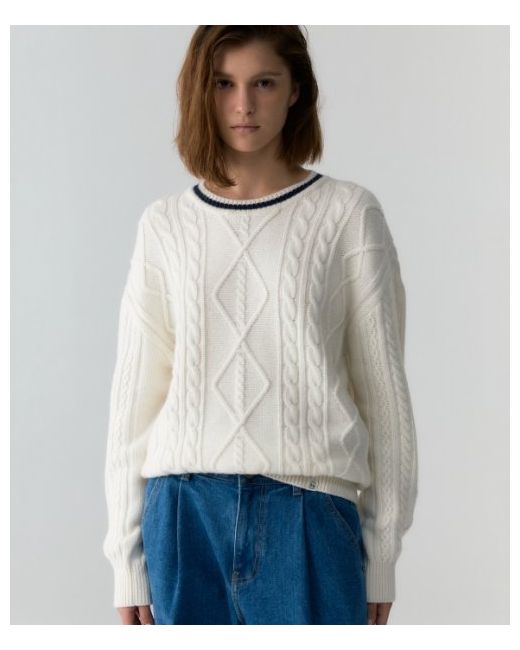 depound Line cable knit ivory