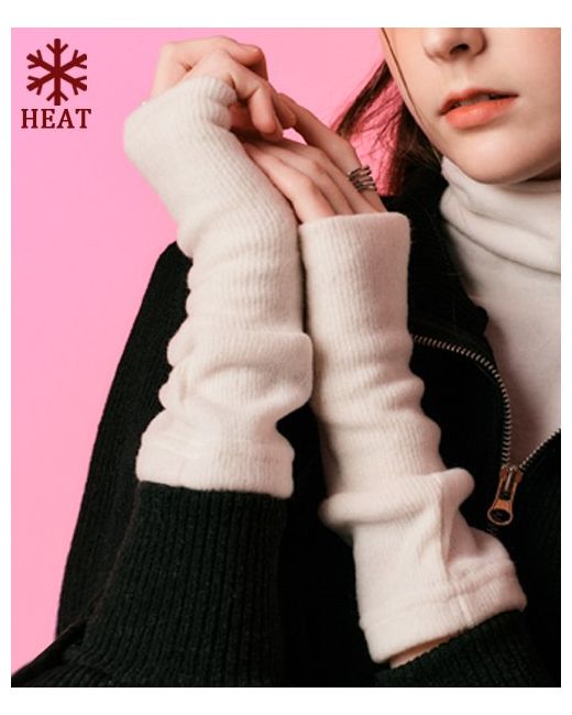 koleat Heavy brushed ver. Knit hand warmer IVORY fall winter gloves