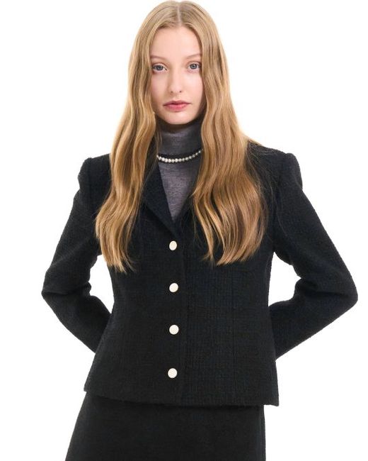 generalideastandard Collar wool tweed jacket WBC4L09507