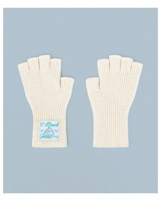 gocori FINGERLESS SHORT GLOVES IVORY Fingerless Gloves Winter