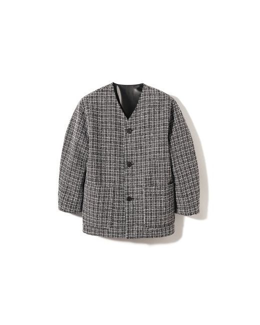 andros Reversible Leather Tweed Cardigan