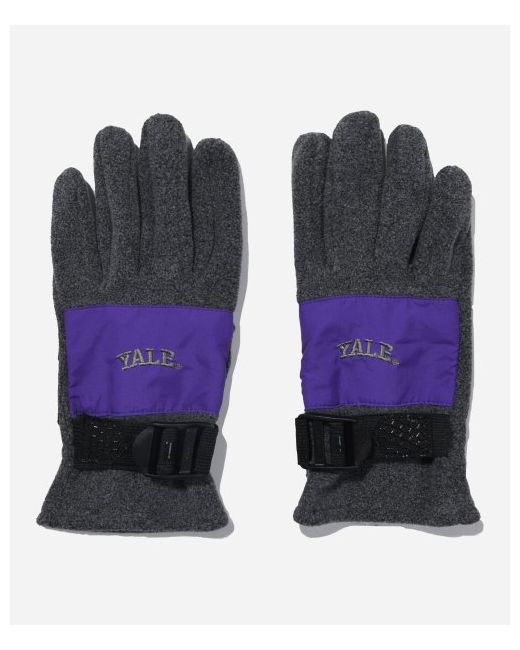 Yale Onemile Wear Nylon Fleece Strap Gloves Charcoal