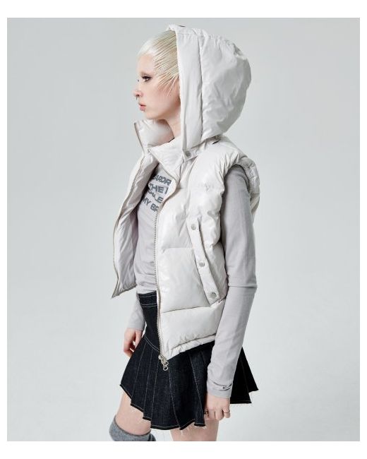 runninghigh Cropped puffer vest off