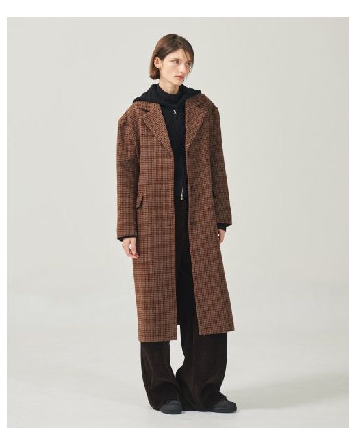 corca Check Long Wool Coat